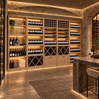 Produktbild f�r 'Weinregal PRESTIGE NOVO, Eichen-Holz braun&nbsp;gebeizt'
