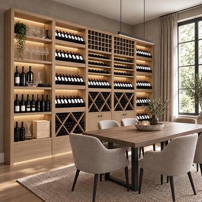 Produktbild f�r 'Weinregal PRESTIGE NOVO, Eichen-Holz braun&nbsp;gebeizt'