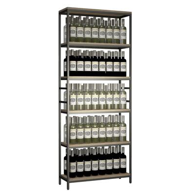 Produktbild f�r 'Metall-Holz Lagerregal Black Pure WOOD Modell 1'
