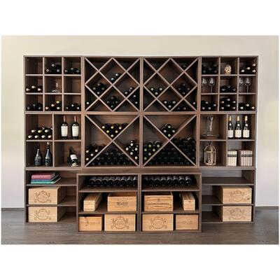 Produktbild f�r 'Weinregal-System CAVEPRO aus Holz im Dekor Walnuss'