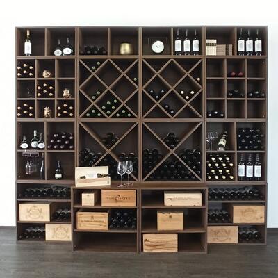 Produktbild f�r 'Weinregal-System CAVEPRO aus Holz im Dekor Walnuss'