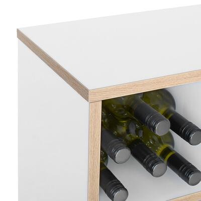 Produktbild f�r 'Regalmodul mit 9 F�chern, Alpinwei� mit Eiche natur-Kante'