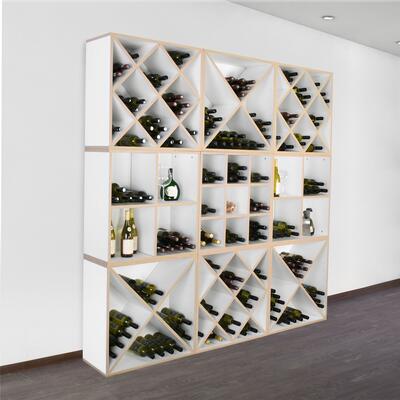 Produktbild f�r 'Regalmodul mit 9 F�chern, Alpinwei� mit Eiche natur-Kante'