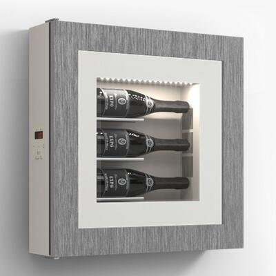 Produktbild f�r 'Klimatisiertes Wand-Weinregal f�r 3 Flaschen, Modell 2'