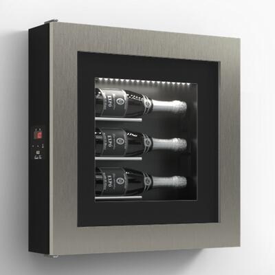 Produktbild f�r 'Klimatisiertes Wand-Weinregal f�r 3 Flaschen, Modell 4'