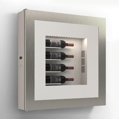 Produktbild f�r 'Klimatisiertes Wand-Weinregal f�r 4 Flaschen, Modell 7'