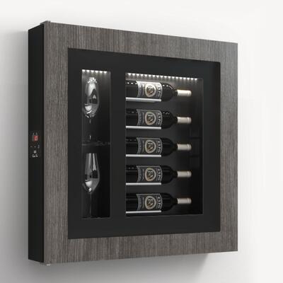 Produktbild f�r 'Klimatisiertes Wand-Weinregal f�r 5 Flaschen, Modell 4'