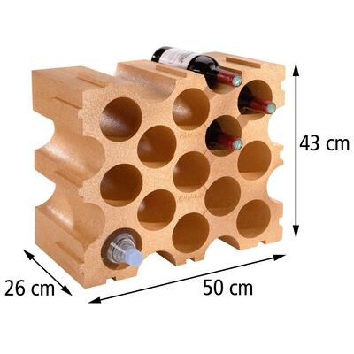 Produktbild f�r 'Kunststoff-Weinregal Terrakotta f�r 15 Flaschen'