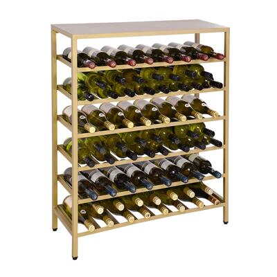 Produktbild f�r 'Metall-Weinregal BLACK PURE, Modell 11 niedrig, gold pulverbeschichtet'