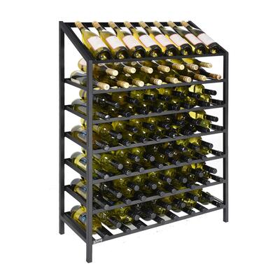Produktbild f�r 'Metall-Weinregal BLACK PURE, Modell 16, schwarz niedrig'