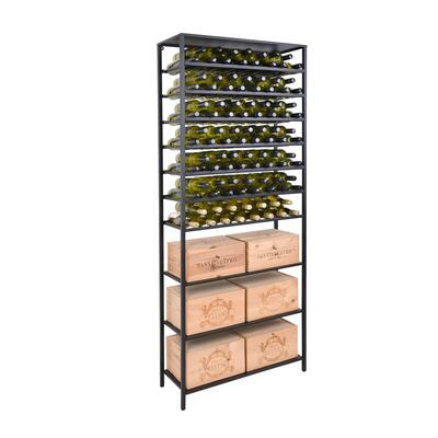 Produktbild f�r 'Metall-Weinregal BLACK PURE, Modell 8, schwarz pulverbeschichtet'