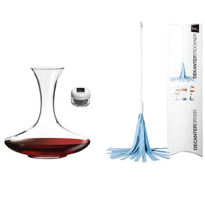 Produktbild f�r 'Mundgeblasene Kristallglas-Karaffe inkl. Reinigungsperlen & Trockner'