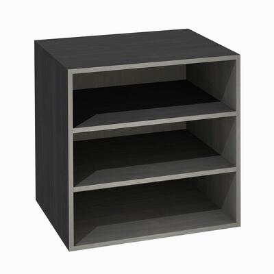 Produktbild f�r 'Regalmodul mit 2 Fachb�den, T 55 cm, Esche graphit'