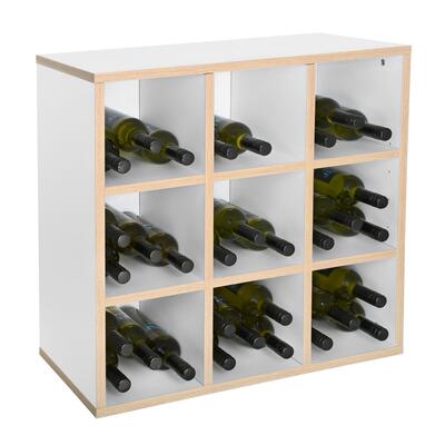 Produktbild f�r 'Regalmodul mit 9 F�chern, Alpinwei� mit Eiche natur-Kante'