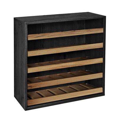 Produktbild f�r 'Regalmodul mit Flaschenauszug, Esche graphit/Wildeiche'
