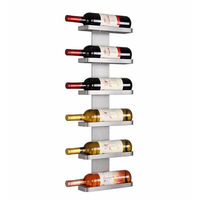 Produktbild f�r 'Wand-Weinregal f�r 6 Flaschen 0,75l, silberfarben'