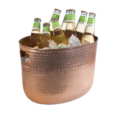 Produktbild f�r 'Wein-/Sektk�hler, goldfarben, geh�mmert, mit 2 Eingriffen'