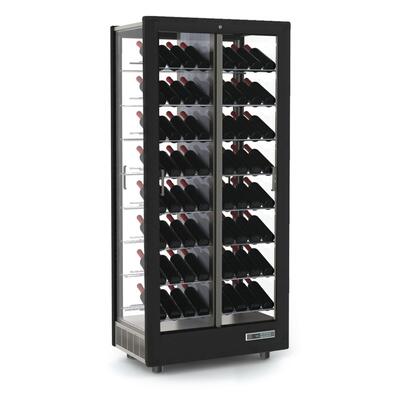 Produktbild f�r 'Weink�hlschrank TECA VINO, schr�ge Lagerung, schwarz (Ausf�hrung f. Gewerbe)'