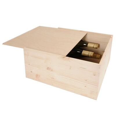 Produktbild f�r 'Weinkiste mit Schiebedeckel SIENA f�r 6 Flaschen'