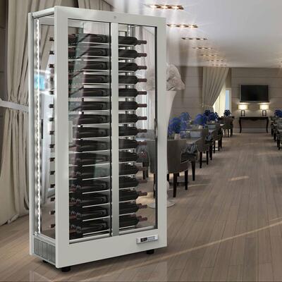 Produktbild f�r 'Weink�hlschr�nke TECA VINO, matt wei� - Ausf�hrung f�r Gewerbe'