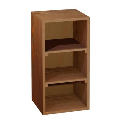 Produktbild f�r 'Weinregal 60 cm, Modul mit 2 Fachb�den, Kiefernholz braun gebeizt'