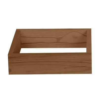 Produktbild f�r 'Weinregal 60 cm, Sockel 30 cm breit, braun gebeizt'