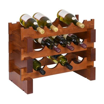 Produktbild f�r 'Weinregal CASANOVA-4, Cherry, 3 Reihen � 4 Fl.'