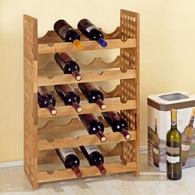 Produktbild f�r 'Weinregal NORDIC, 5er-Set, f�r 20 Fl. aus Holz'