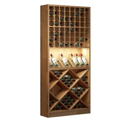 Produktbild f�r 'Weinregal PRESTIGE 3, mit Beleuchtung, Eichen-Holz braun gebeizt'