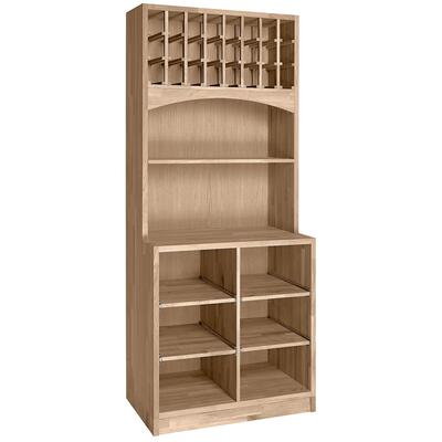 Produktbild f�r 'Weinregal PRESTIGE 6, Eiche braun gebeizt, mit Ausz�gen f. Weinkisten'