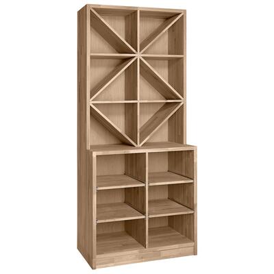 Produktbild f�r 'Weinregal PRESTIGE 7, Eiche braun gebeizt, mit Ausz�gen f. Weinkisten'