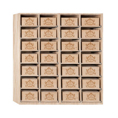 Produktbild f�r 'Weinregal PRESTIGE 8,Eiche massiv, mit Ausz�gen f. Weinkisten'