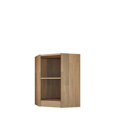 Produktbild f�r 'Weinregal PRESTIGE, Eckmodul niedrig, Eichenholz braun gebeizt'