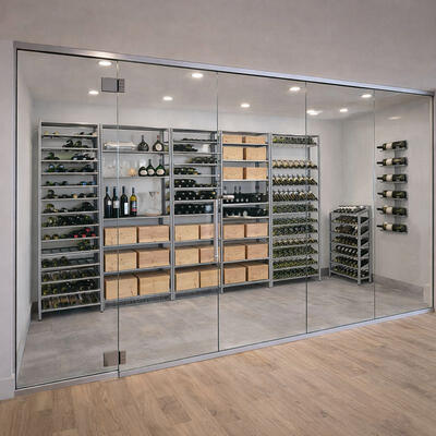 Produktbild f�r 'Weinregal-System BLACK PURE  silberfarben Pulverbeschichtet'