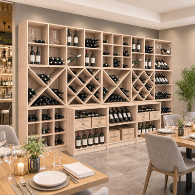 Produktbild f�r 'Weinregal-System CAVEPRO aus Holz im Dekor Eiche hell'