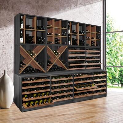 Produktbild f�r 'Weinregal-System CAVEPRO aus Holz im Dekor Esche/Birnbaum'