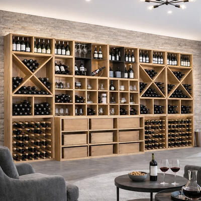 Produktbild f�r 'Weinregal-System CAVEPRO aus Holz im Dekor Wildeiche'