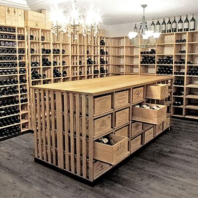 Produktbild f�r 'Weinregal-System CaveauSTAR aus massivem schweizer Tannenholz'