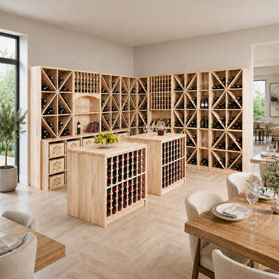 Produktbild f�r 'Weinregal-System PRESTIGE, Eiche massiv, natur'
