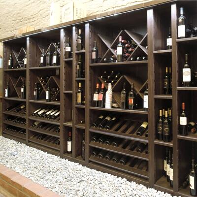 Produktbild f�r 'Weinregal-System Piemont, Eichenfunier, dunkelbraun'