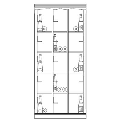 Produktbild f�r 'Weinregalsystem Barolo,Tannenholz, Modell 5, hellbraun'