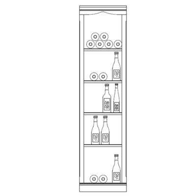 Produktbild f�r 'Weinregalsystem Piemont, Modell 1, Eichenfurnier, dunkelbraun'