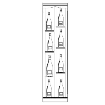 Produktbild f�r 'Weinregalsystem Piemont, Modell 2, Eichenfurnier, dunkelbraun'