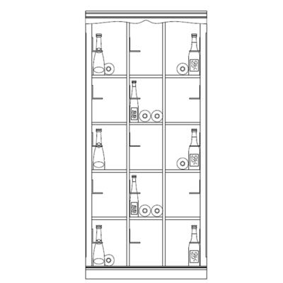Produktbild f�r 'Weinregalsystem Piemont, Modell 5, Eichenfurnier, dunkelbraun'