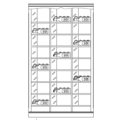 Produktbild f�r 'Weinregalsystem Piemont, Modell 8, Eichenfurnier, dunkelbraun'