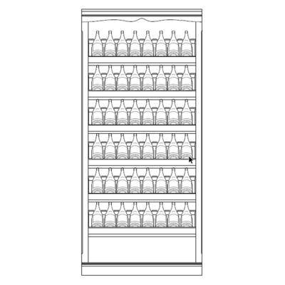 Produktbild f�r 'Weinregalsystem Piemont, Modell 9, Eichenfurnier, dunkelbraun'