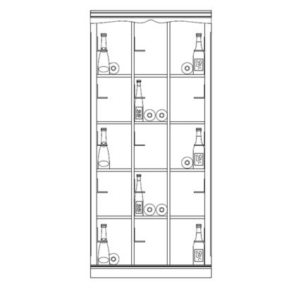 Produktbild f�r 'Weinregalsystem Piemont, Tannenholz, Modell 5, Nuss/ mittelbraun'