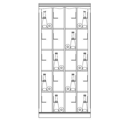 Produktbild f�r 'Weinregalsystem Piemont, Tannenholz, Modell 6, Nuss/ mittelbraun'