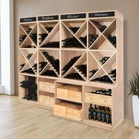 Produktbild f�r 'Weinregal-System CAVEPRO aus Holz im Dekor Eiche hell'