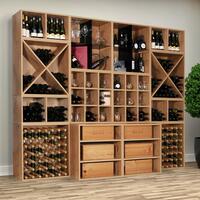 Produktbild f�r 'Weinregal-System CAVEPRO aus Holz im Dekor Wildeiche'